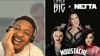 LITTLE BIG - MOUSTACHE (feat. NETTA) (Official Music Video) Reaction