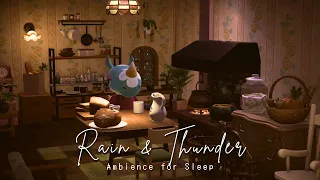 Sleep Aid • Rain on the Rooftop with Thunder ambience 🎧 Ghibli inspired Arrietty's house