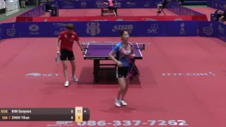 Women's Singles Round of 16 Thailand Open 2017  ZHOU Yihan VS KIM Seoyeon