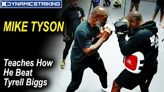 Mike Tyson Demonstrates how he beat Tyrell Biggs
