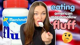 New Zealand Girl eats American MARSHMALLOW FLUFF for the first time!!