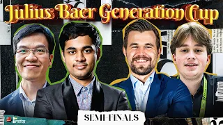 Julius Baer Generation Cup | Semi-Finals | Arjun vs Liem & Magnus vs Vincent | Live Commentary