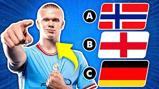 GUESS THE COUNTRY OF EACH PLAYER - FOOTBALL CHALLENGE | HARD LEVEL | QUIZ FOOTBALL2023