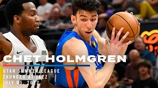 Highlights | Chet Holmgren at 2022 Salt Lake City Summer League | Thunder at Utah Jazz | 7/5/2022