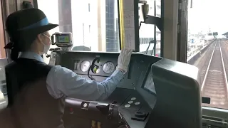 西日本旅客鉄道　大阪　環状線　電車の運転席　Train driver's seat