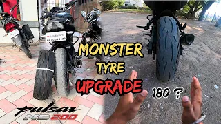 Best Tyre for Leaning🔥| NS 200 Tyre upgrade🥵|@who_fkn_pd