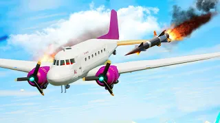 AIR DEFENSE vs PLANES LEGO - Airplane Crash in BRICK RIGS #7