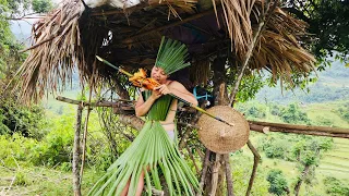 Solo Bushcraft & Camping: How to Build a Treehouse Shelter, OFF GRID LIVING | AN's Bushcraft #15