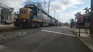 HiDef-CSX L421 Passing Through Rushville Indiana and Almost Hitting a Car (Read Description).