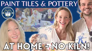 HOW-TO Make HAND-PAINTED TILES & POTTERY at HOME (without a KILN)! @TheChateauDiaries