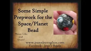 Glass Prep work For Planet Bead by Jeannie Cox