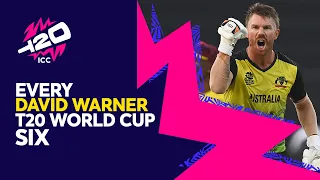 Every David Warner six at the T20 World Cup