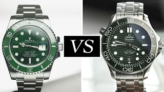 Rolex Submariner Hulk VS Omega Seamaster Green 'Seaweed' - Who's The Champ?!