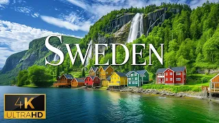 FLYING OVER SWEDEN (4K Video UHD) - Calming Piano Music With Beautiful Nature Film For Stress Relief