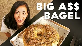 Lo Makes A Huge 8-Pound Bagel From Scratch | Delish | Whoa, Lo