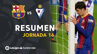 Resumen de FC Barcelona vs SD Eibar (1-1)