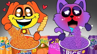 Convenience Store Orange Purple Mukbang ASMR Catnap vs Dogday | POPPY PLAYTIME CHAPTER 3 Animation