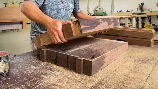 Meticulously Crafted Solid Ebony Wood Dining Table