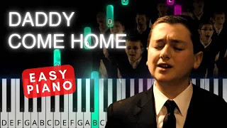 Daddy Come Home - EASY jewish piano tutorial. The Yeshiva Boys Choir. פלייבק