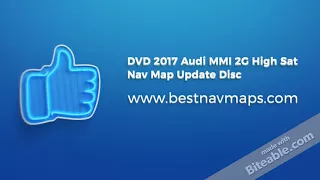 DVD 2017 Audi MMI 2G High Sat Nav Map Update Disc