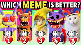 Who DANCES Better? 🎪🎶 The Amazing Digital Circus, Chipi Chapa Cat, Catnap, Freddy Fazbear, Lady Bug