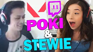 Pokimane SHOCKED At Stewie2K INSANE Plays! | VALORANT Ft. ELIGE, Yassuo