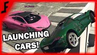Launching Cars into the Air - GTA 5 Funny Moments