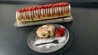 Erdbeerrolle/ Biskuitrolle/ Kuchen backen/ Sahne Torte/ Kuchen / Sommer Kuchen
