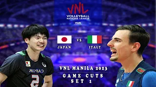 VNL 2023| Japan VS. Italy 1st Set Game Cuts