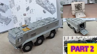 Kamaz typhoon-k Russian armoured vehicle model assembling ( part 2)