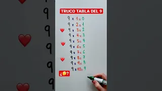 Truco Matemático TRUCO TABLA del 9