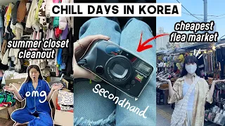 Chill Days In Korea: cheapest flea market, huge closet cleanout, giveaway, cooking | Q2HAN