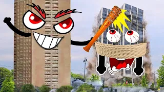 Fastest Building Demolition | Demolition Compilation |Woa  Doodles | Funny Video | Prank | Tik Tok