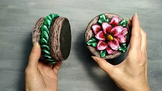 МК Шкатулка из втулки от скотча и ваты / DIY Cotton box idea