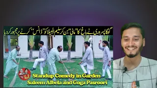 Standup Comedy in Garden | Goga Pasroori Gardener and Saleem #albelatv  as a owner | reaction video