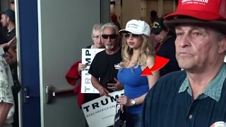 IN THE WAY at a TRUMP RALLY! || Anaheim, CA (5-25-16) | GET HIM OUT OF HERE!!!