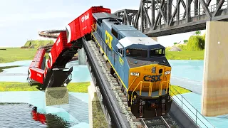 Dance Train Finds a Unique Spiral Rail Near a Broken Bridge | Trainz Railroad Simulator