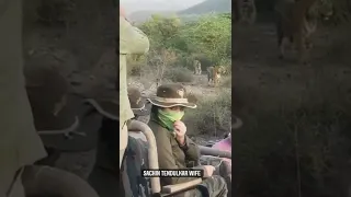 Sachin Tendulkar wife in Ranthambhore national park #tiger #ranthambore #viral #shorts #youtube