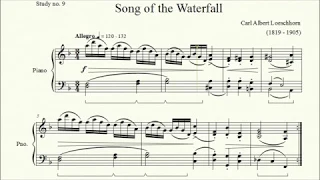 Study no. 9: Song of the Waterfall - Carl Albert Loeschhorn - Piano Studies/Etudes 8