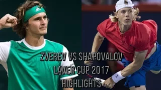 Alexander Zverev Vs Denis Shapovalov - Laver Cup 2017 (Highlights HD)