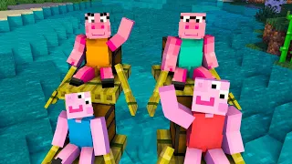 Peppa pig play Minecraft But There Is Only One RAFT