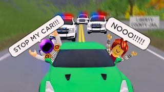 Crazy Lady Stole My Car In Front Of Me.. I Called The Cops.. (Roblox)