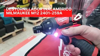 Destornillador inalambrico Milwaukee M12 2401-259A