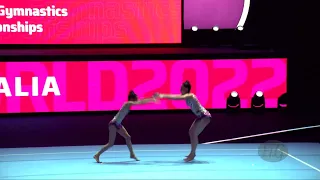 Australia (AUS) - 2022 Acrobatic Worlds, Baku (AZE) - Dynamic Qualification  Women's Pair