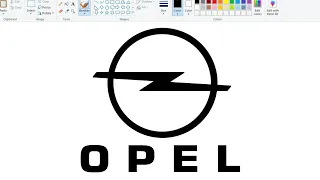 How to draw OPEL Car Logo on Computer using Ms Paint | Opel Logo Drawing.
