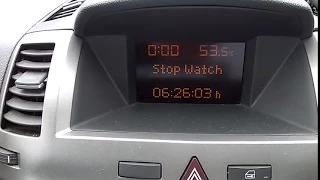 How to reset Zafira B trip consumption ,stop watch ,mpg ,range ETC CD30