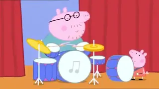 Peppa Pig - Daddy Pig plays a Familiar sound with his drums | Bee