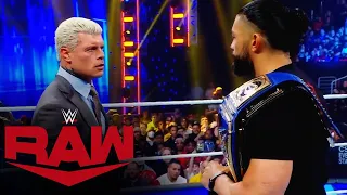 Relive Cody Rhodes’ face-to-face with Roman Reigns: Raw, March 6, 2023