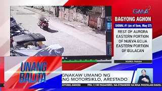 Lalaking nagnakaw umano ng nakaparadang motorsiklo, arestado | Unang Balita