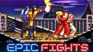 SUBZERO & SCORPION vs KEN & RYU - HIGH LEVEL FIGHT!